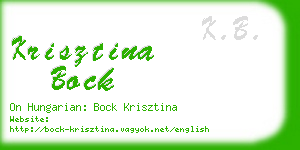 krisztina bock business card